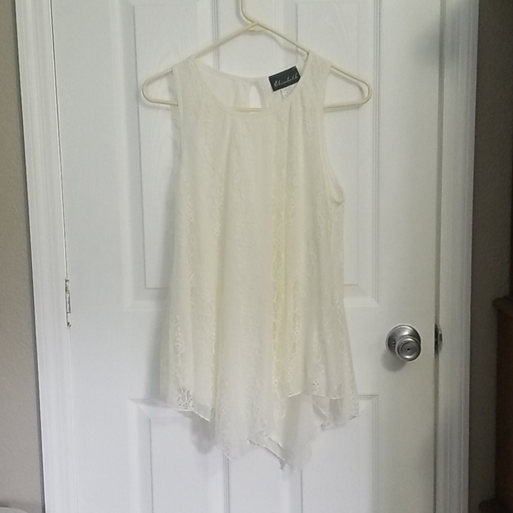 NWOT lacy white XL blouse